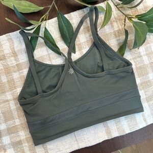 Athleta Olive Strappy Sports Bra – Size Small